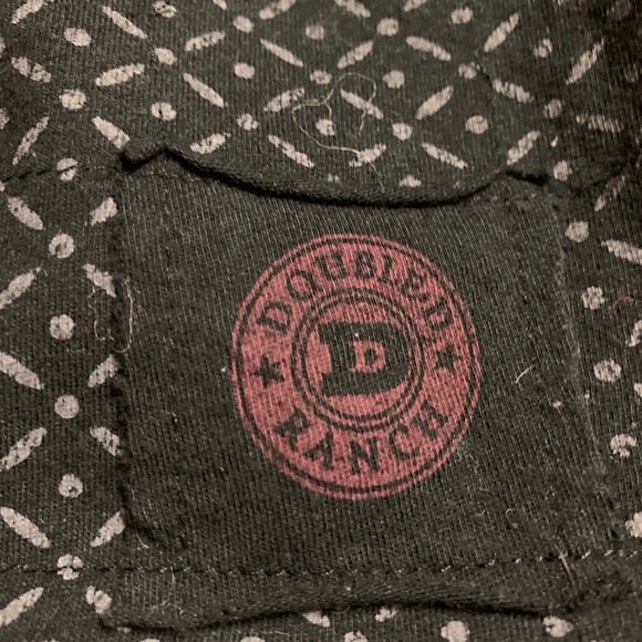 Double D Ranch Black Long Sleeve Día del Gigante Design Embroidery Top Cotton - Picture 8 of 16